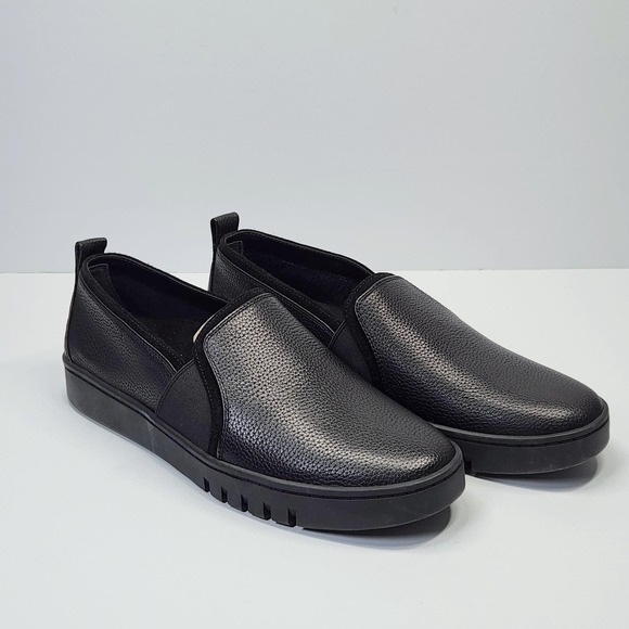 Vionic Shoes - Vionic Cambria Shoes Womens Size 8.5 Black Leather Comfort Slip On Casual